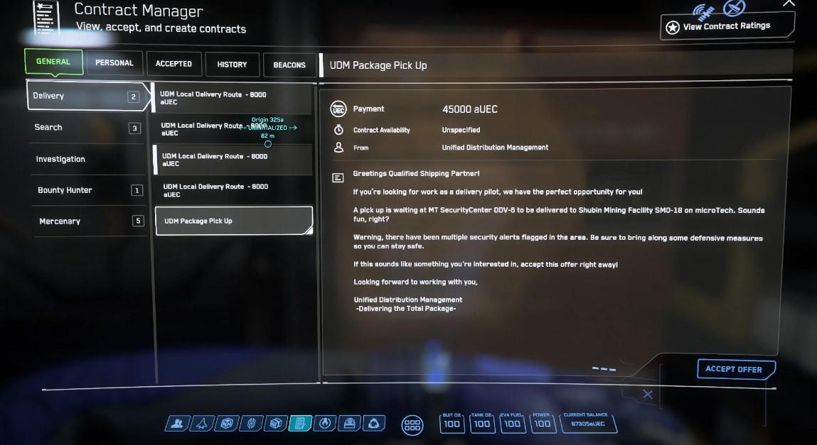 Star Citizen General Missions