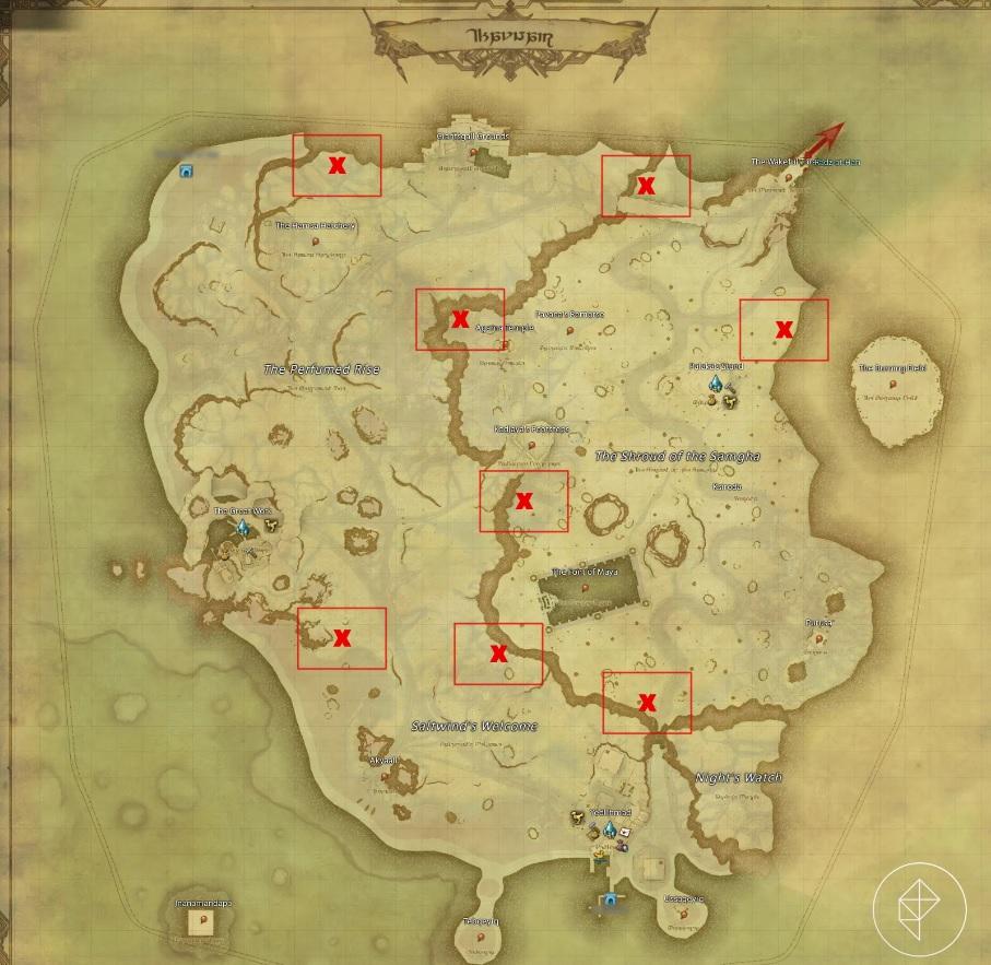 Final Fantasy XIV: Endwalker THAVNAIR Treasure Map Locations
