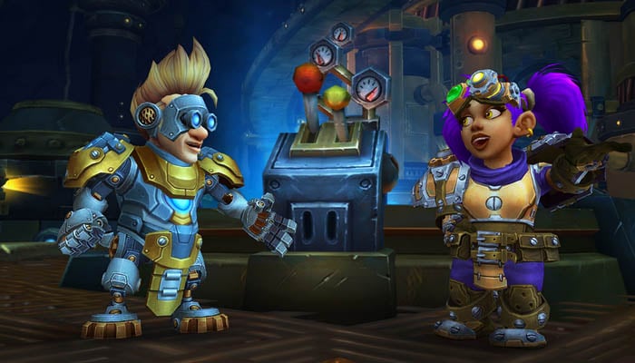 Two gnomish engineers in World of Warcraft