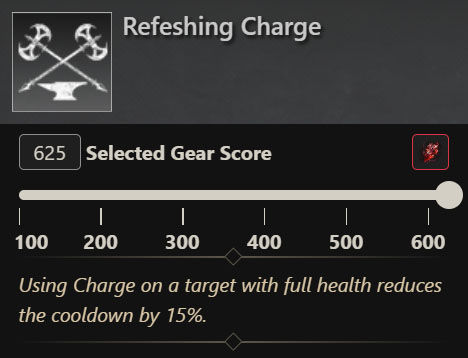 Refreshing Charge Great Axe Perk