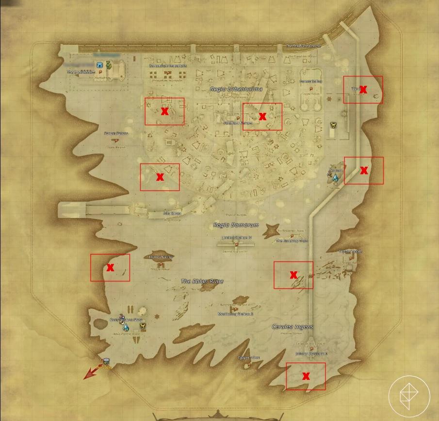 Final Fantasy XIV: Endwalker GARLEMALD Treasure Map Locations