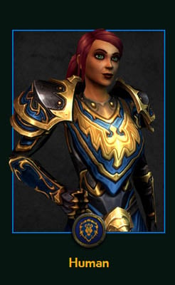 A Human in the official site of World of Warcraft