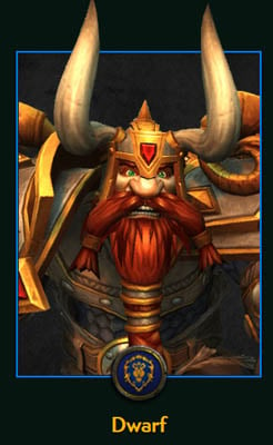 A Dwarf in the official site of World of Warcraft