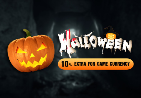 10% Bonus Extra For Game Currency - Halloween Discount arrived!  