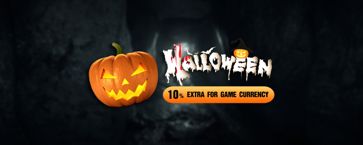 10% Bonus Extra For Game Currency - Halloween Discount arrived!  