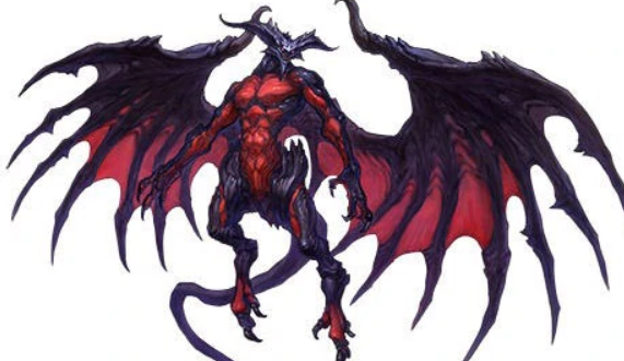 This image is an artwork of Diabolos in FFXI