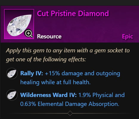 Cut Pristine Diamond Great Axe gem