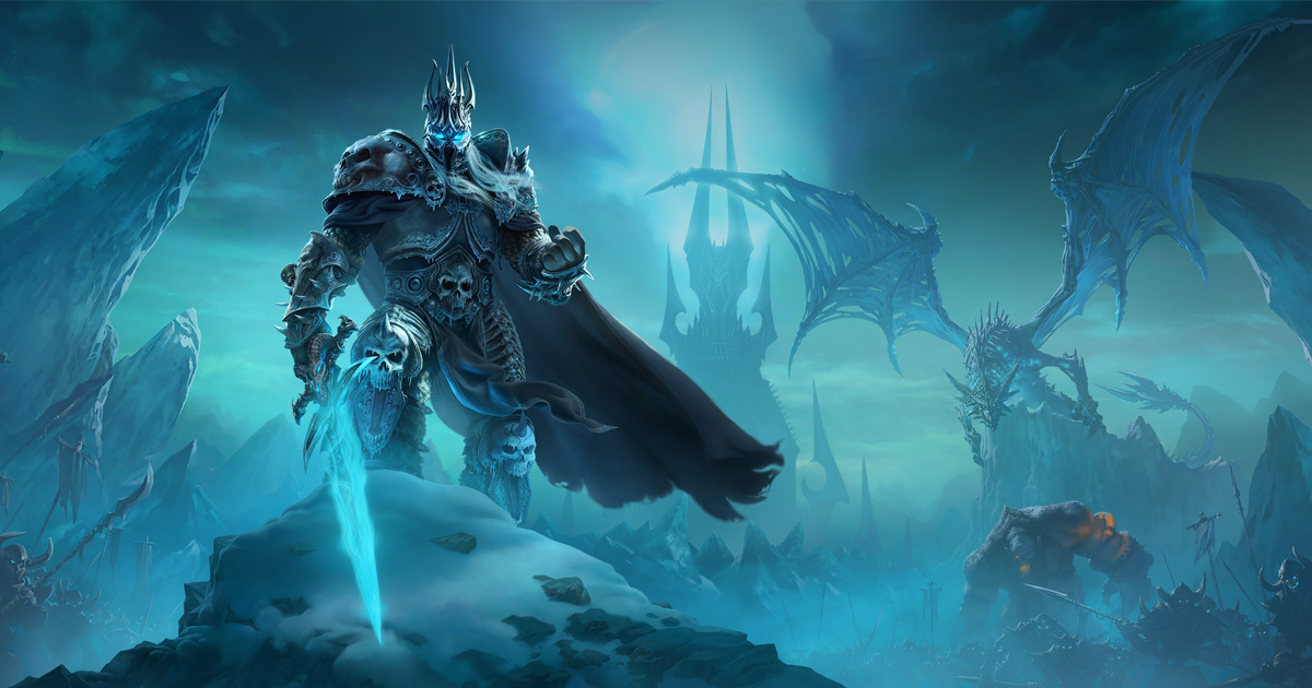 World of Warcraft - The Lich King stands on the top of the mountain