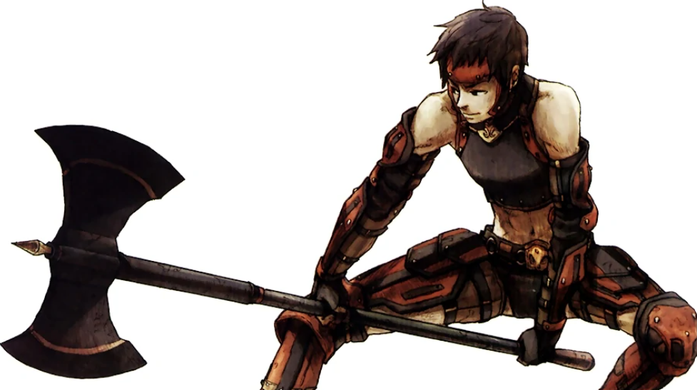 This image in artwork of Warrior Class in FFXI