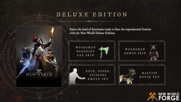 All the features of New World Deluxe Edition listed