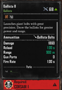 Ballista II (Required:Corsair 1)