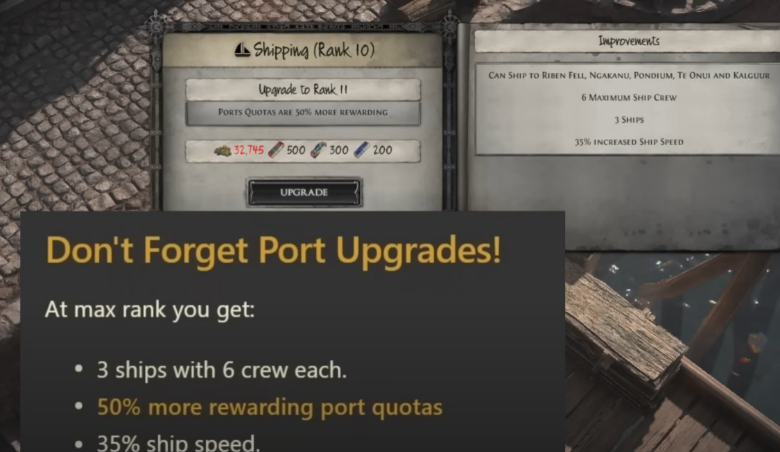 Port Upgrades and its Affect on PoE Settlers of Kalguur League Shipment Rewards