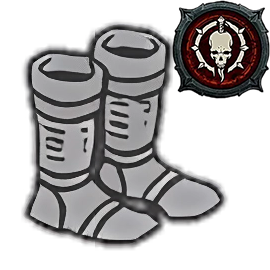 Necromancer Boots Lv 70+：Bone Spirit +3 (Random Additional Attributes)*1