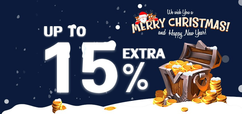 Christmas Event On MmoPixel!  Get To Enjoy Up To 15% Extra Gold