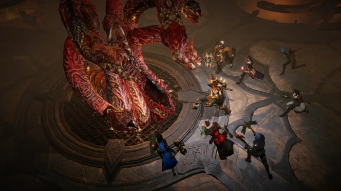 A team of 8 players in Diablo Immortal