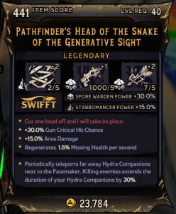 Pathfinder's Head of The Snake of The Generative Sight (441)