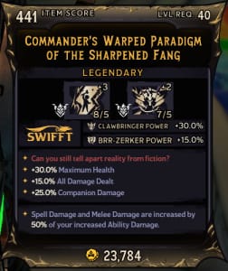 Commander's Warped Paradigm of The Sharpened Fang (441)