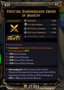 Frosting Diamondguard Sword of Anarchy (431)
