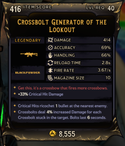Crossbolt Generator of The Lookout (416)