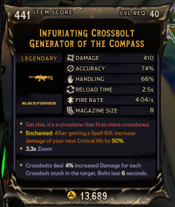 Infuriating Crossbolt Generator of The Compass (441)