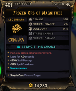 Frozen Orb of Magnitude (401)