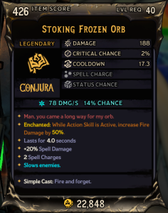 Stoking Frozen Orb (426)