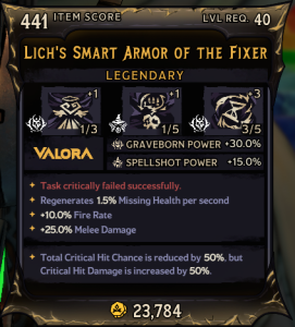 Lich's Smart Armor of The Fixer (441)