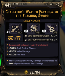 Gladiator's Warped Pradigm of The Flashing Sword (441)
