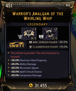 Warrior's Amalgam of The Whirling Whip (451)