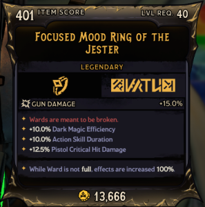 Focused Mood Ring of The Jester (401)