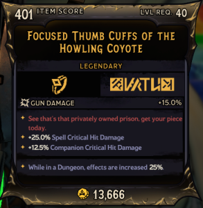 Focused Thumb Cuffs of The Howling Coyote (401)