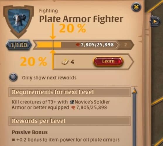 Albion Online Learning Points