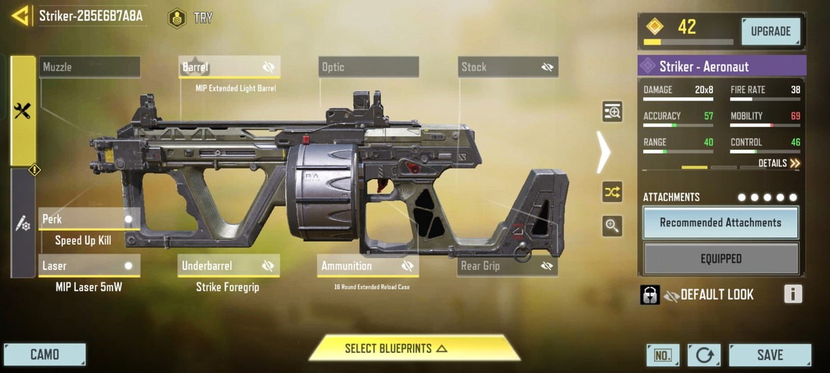 Striker Shotgun Gunsmith in COD Mobile