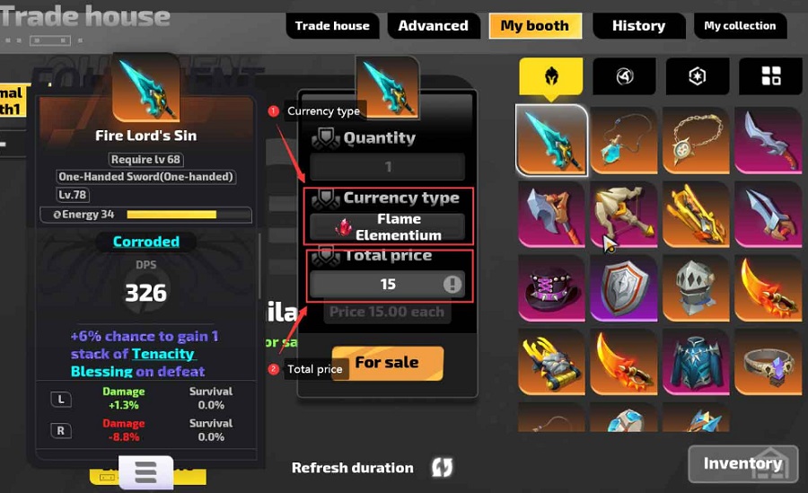 Torchlight: Infinite Selling Items