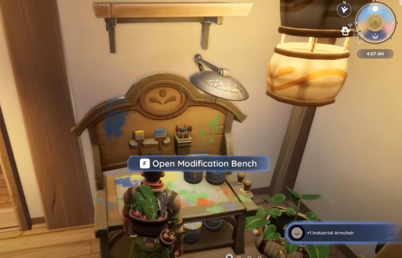 Leveling Up Furniture Skill - Open Modification Bench Palia