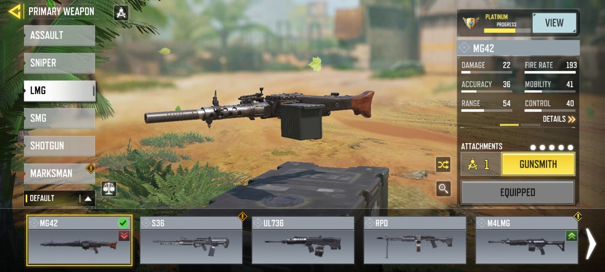 MG42 LMG in COD Mobile