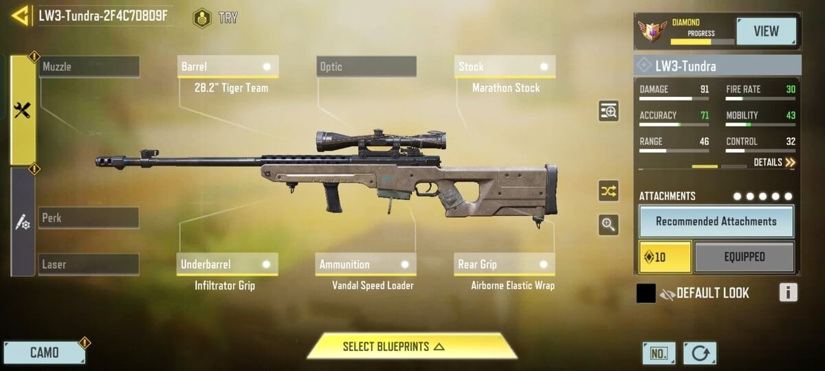 LW3 Tundra Gunsmith in COD Mobile