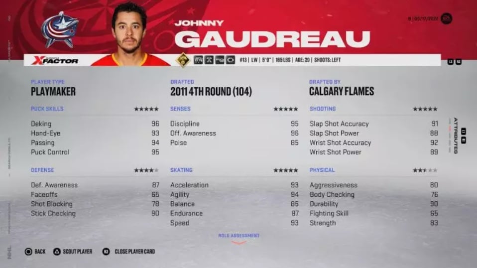 NHL 23 Johny Gaudreau
