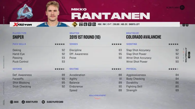 Miko Rantanen-91 NHL 23