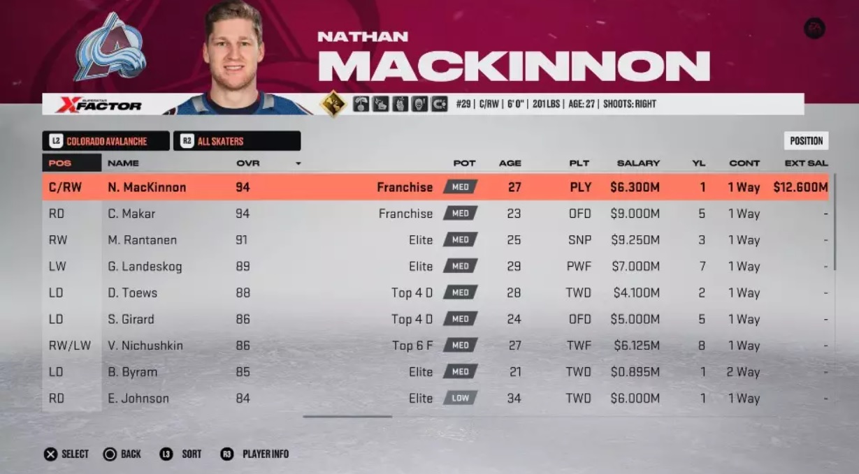 NHL 23 Nathan MacKinnon