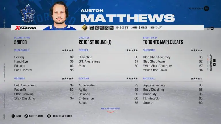 Auston Matthews-94 NHL 23