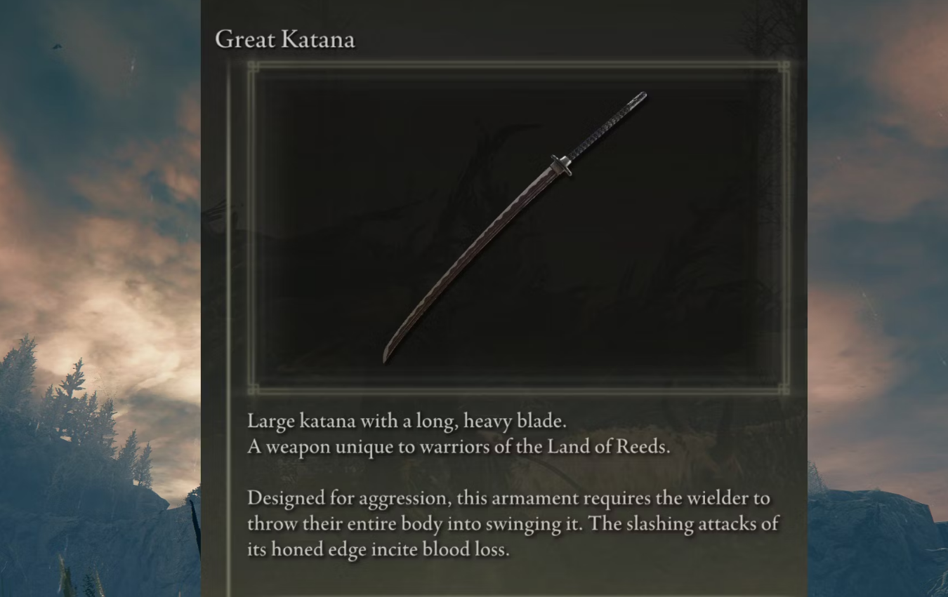 Elden Ring DLC Great Katana