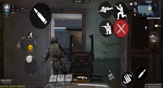 Aim View of the weapon in COD Mobile gameplay