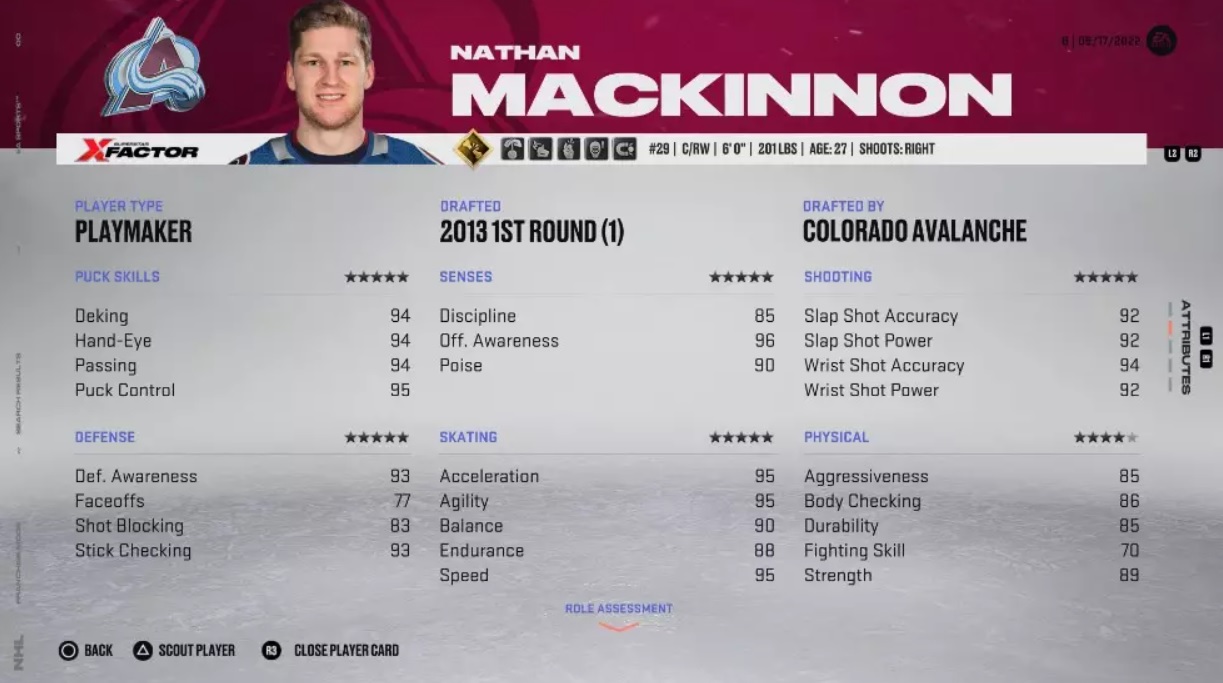 NHL 23 Nathan McKinnon