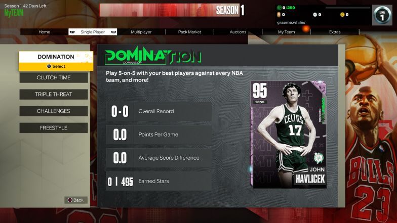 NBA 2K23 Domination mode