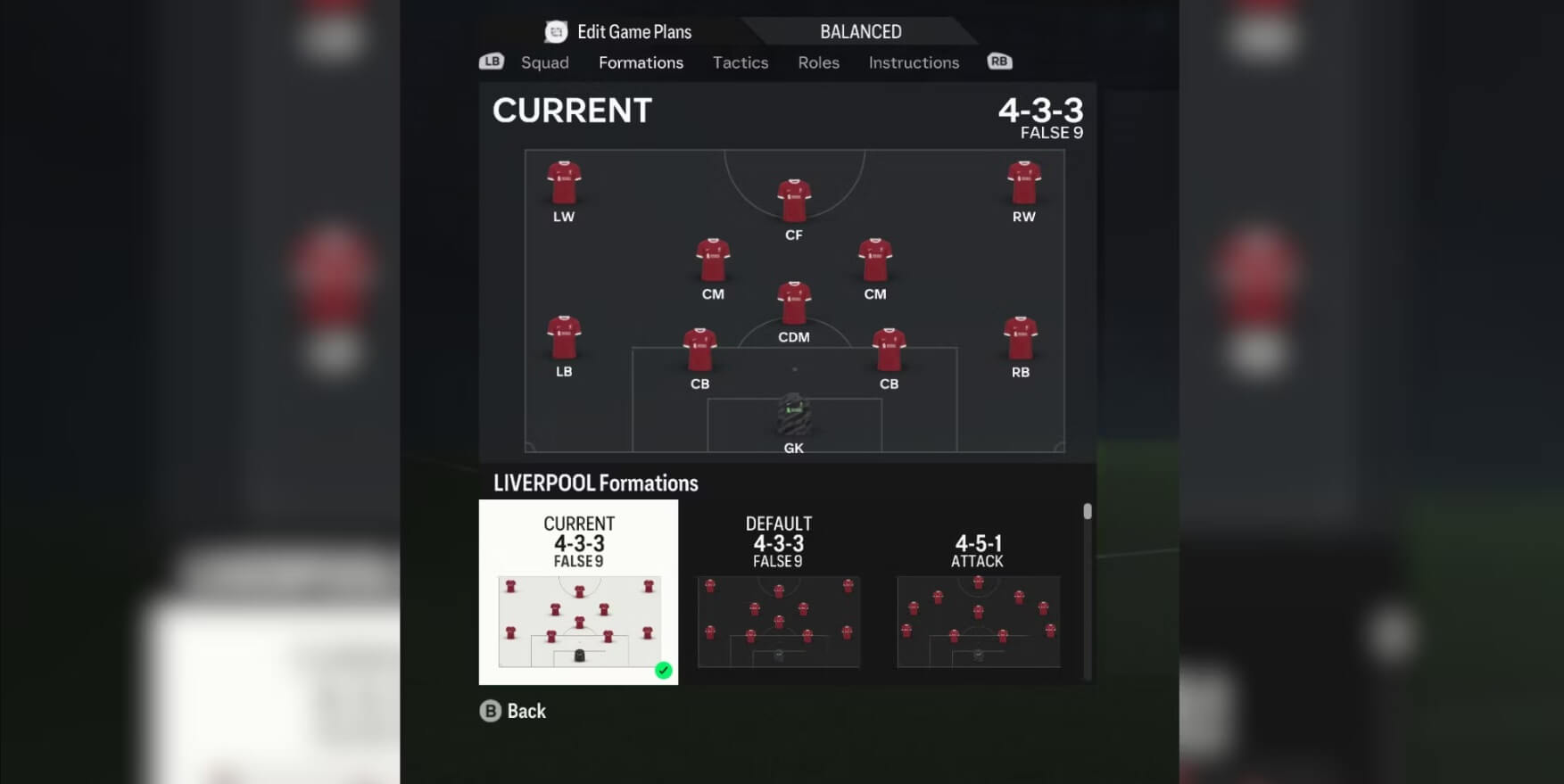 EA Sports FC 24 Liverpool 4-3-3 Formation