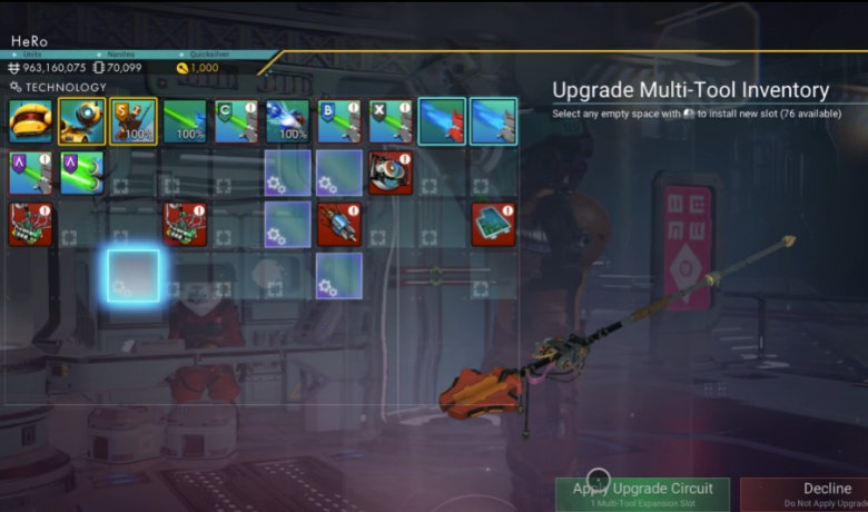 Upgrading the MultiTool for Max Damage in No Man's Sky New Update