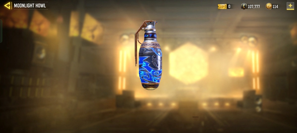 Gas Grenade - Lupine Glyphs in Moonlight Howl Lucky Draw COD Mobile