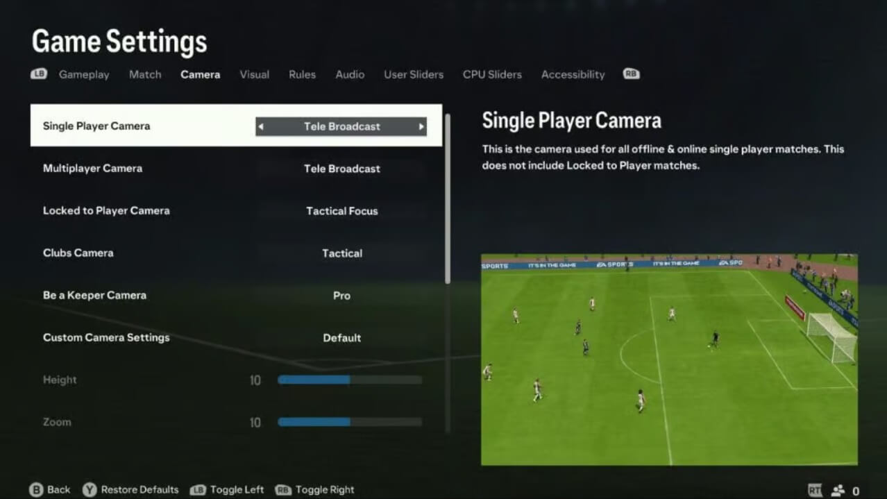EA Sports FC 24 Ultimate Team Settings
