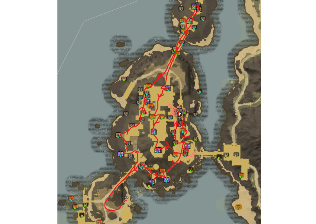 Map of New World Imperial Palace Elite Chest Run